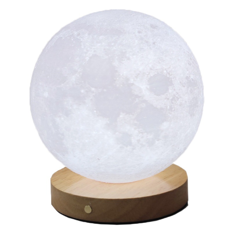 Moon Light Rotating Sleep Moon Night Light Bedroom Desk Rechargeable Table Lamp Bedside Lamp Creative Gift Atmosphere Lamp