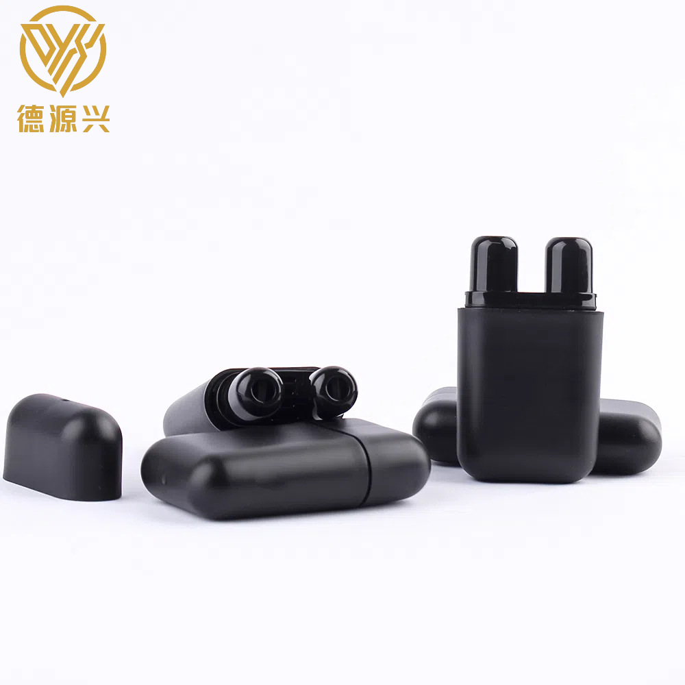 Picture of Double-hole black nasal aspirator nasal tube mint refreshing refreshing refreshing oil with cotton core plastic nasal packing material