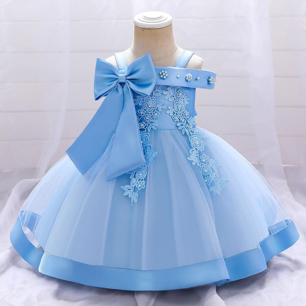 Picture of Amazon's Best-Selling Girls' Dress Suspender Children's Dress Beaded Embroidered Princess Dress Mesh Dress Summer New Style