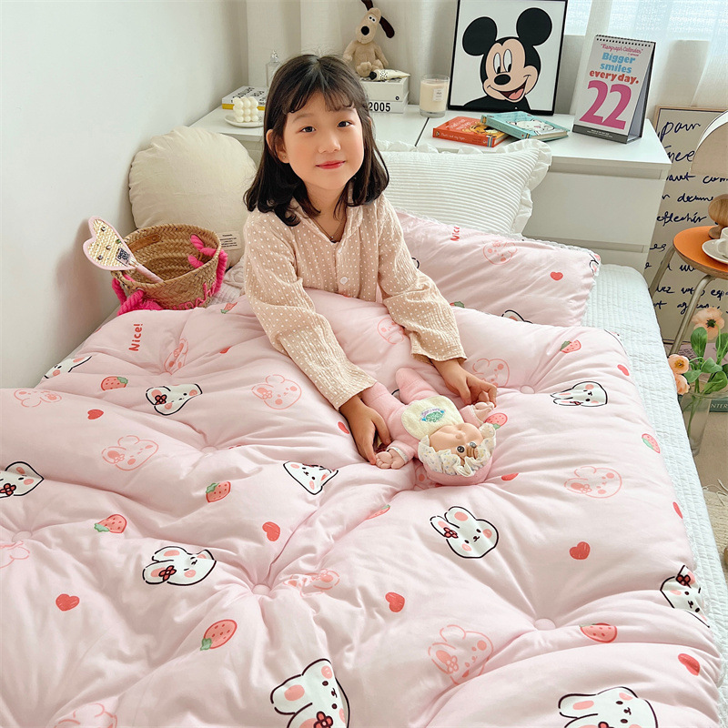 Picture of mikiA Knitted Cotton Soybean Quilt Spring and Autumn Quilt Baby Cotton Children's Quilt Thickened Warm Winter Quilt