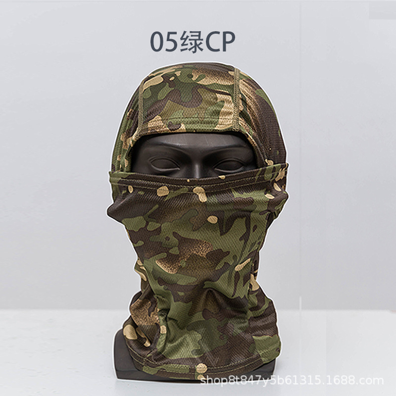 Picture of Cross-Border Summer Sun Protection Mask, Outdoor Cycling Dustproof Camouflage Headgear, Tactical Single-Hole Headgear, Headscarf for Fishing