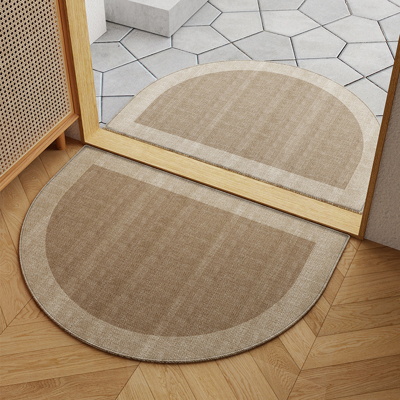 Advanced Sense Semicircle Entrance Door Mat Household Entrance Non-Slip Doorway Door Mat Entrance Door Mat Dirt-Resistant Carpet