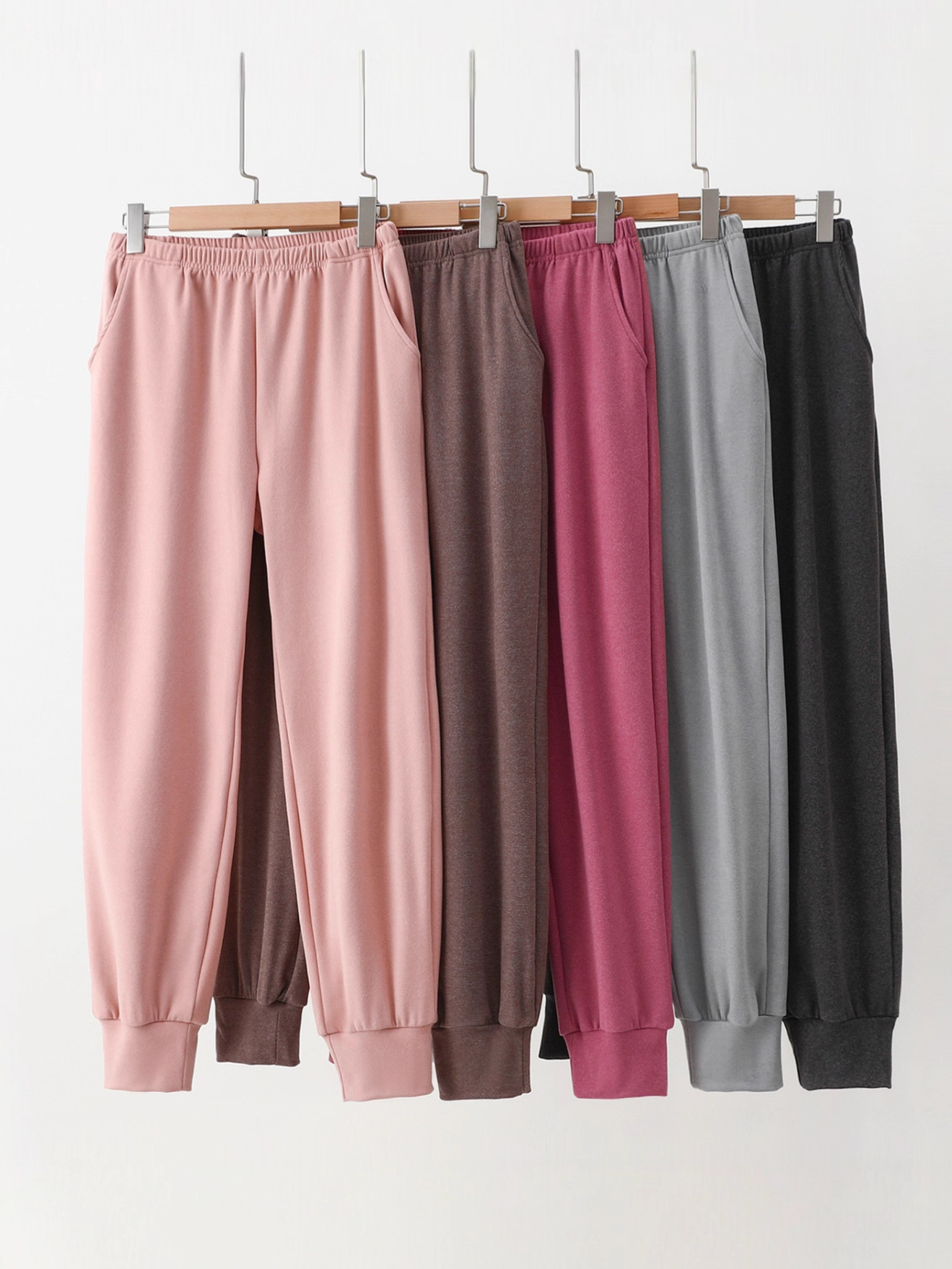 New Autumn and Winter Double-Sided Fleece Pocket Casual Pants, Loose, Simple, Versatile Long Pants, Brushed Thickened Cold-Proof Jogger Pants