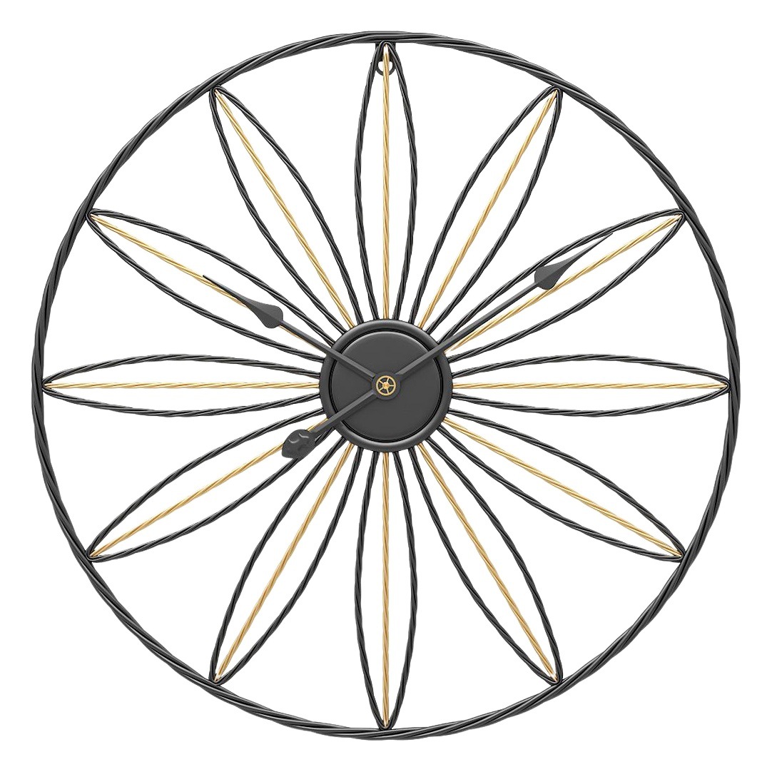 Amazon New Nordic Mute Clock Living Room Fashion Creative Wall Clock Iron Simple Clock Cross-border Wholesale