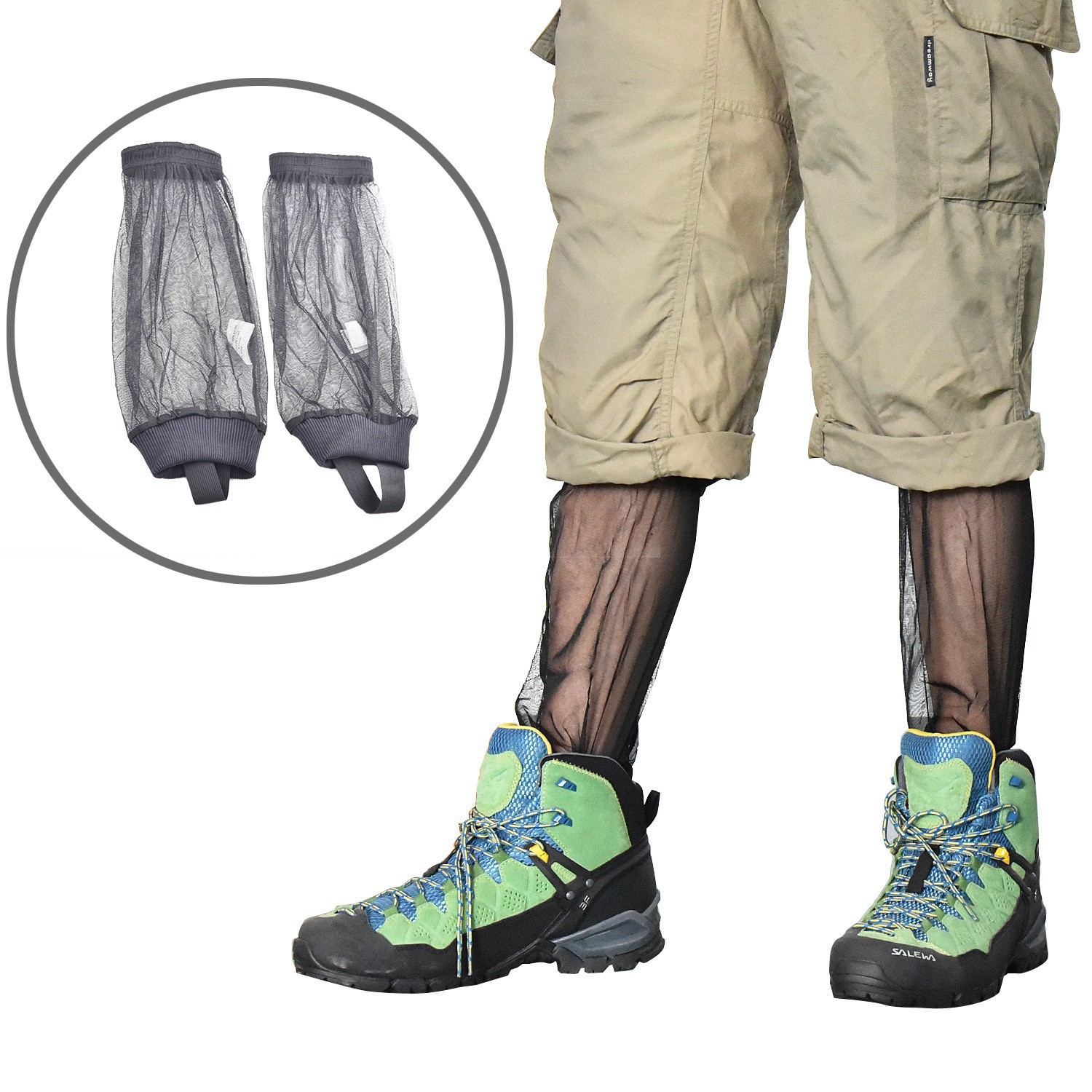 Outdoor Mountaineering Mesh Anti-mosquito Foot Cover Jungle Park Fishing Night Fishing Anti-mosquito Bite Socks Leg Pants Leg Cover