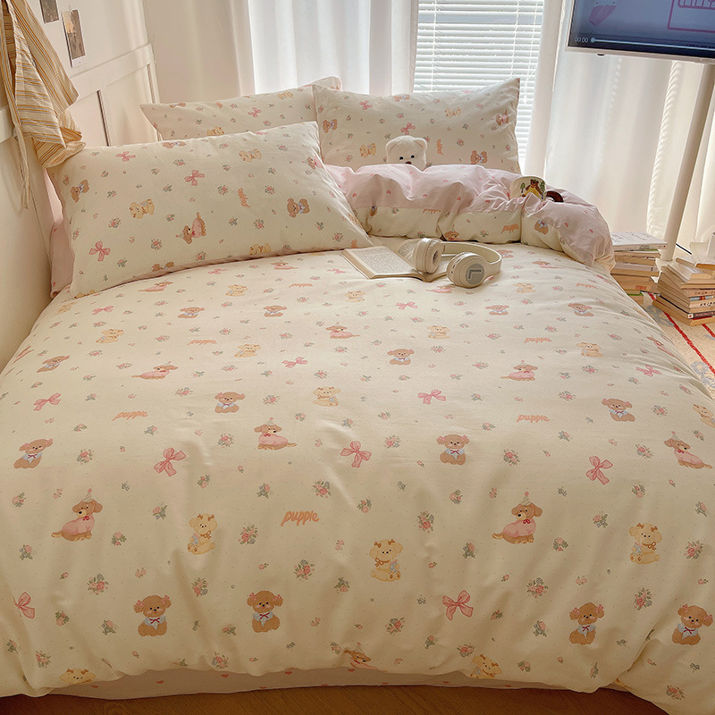 Picture of Wholesale ins cotton four-piece student dormitory three-piece set bed hat autumn and winter group purchase gift generation manufacturers