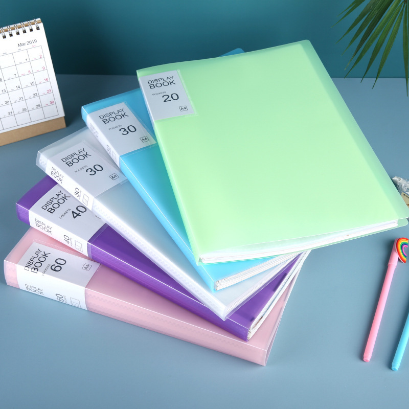 Picture of A4 information book multi-layer transparent insert folder student examination paper storage folder B ultrasound pregnancy test storage book music folder