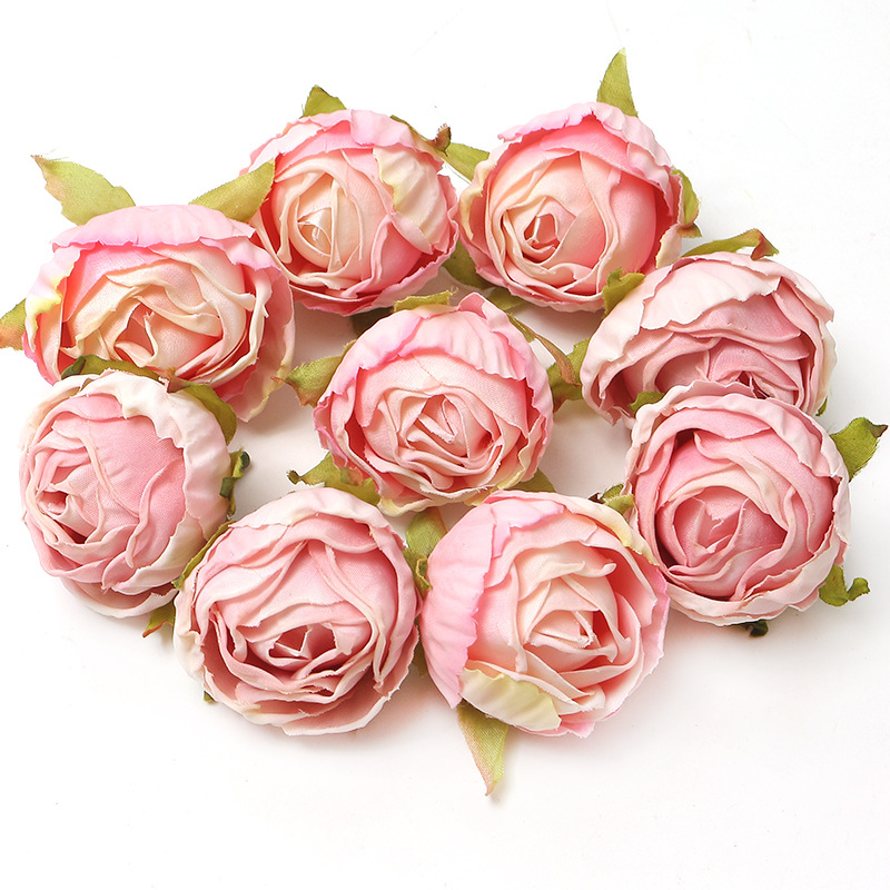 Picture of Pink simulation flower wedding shooting props handmade DIY hair accessories decoration Amazon flower box material