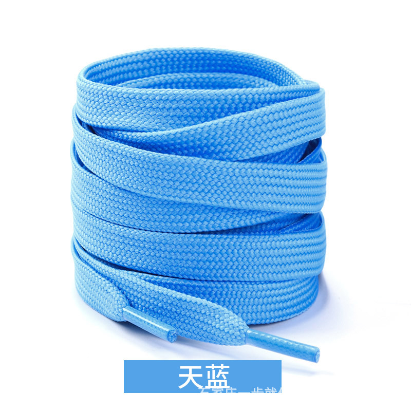 Picture of Wild elephant double fine line shoelaces Adi shell head canvas shoelaces casual shoes sneaker black and white color flat shoelaces