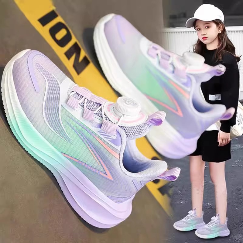 Girls Shoes Red Rabbit 7 Running Shoes 2025 New Summer Children Soft Bottom Swivel Buckle sneaker Girls Lightweight