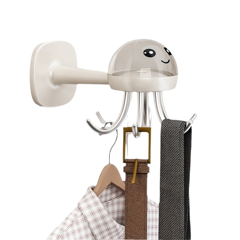 Multi-functional kitchen household non-punch hook second installation towel bathroom storage octopus six-claw hook wholesale