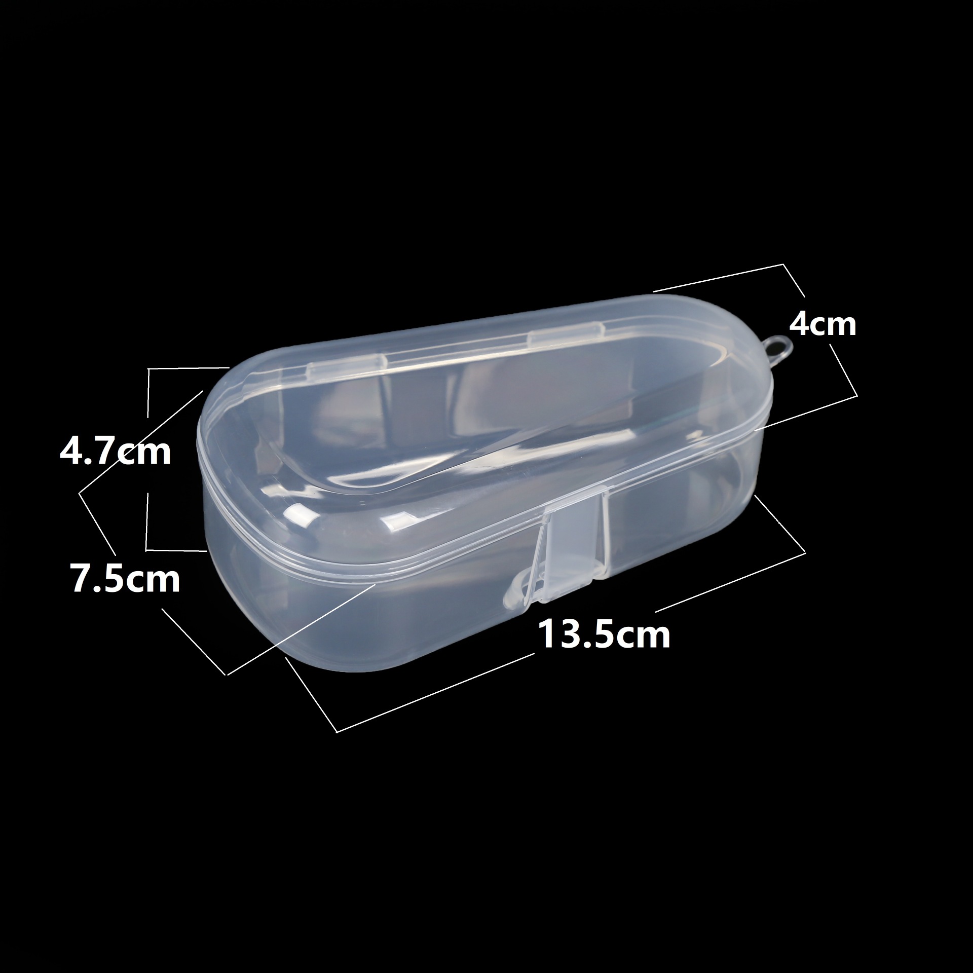 small size fish hook box parts box 1.8cm foreign trade transparent storage box jewelry parts high permeability rectangular plastic box