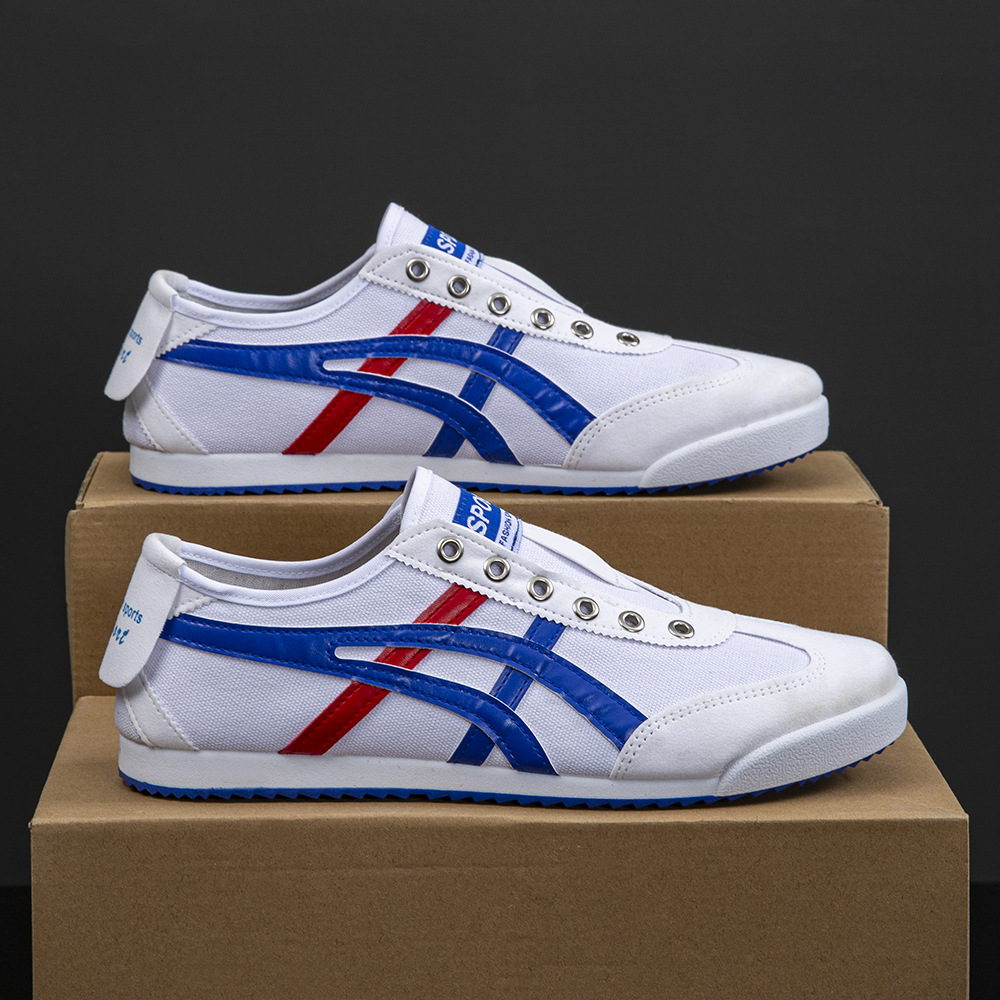 Men's Summer Breathable Slip-On Casual Sneakers Trendy Versatile Canvas Shoes Sports Casual Shoes