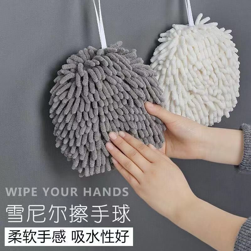 Quick-drying Handball Chenille Nordic Cute Fresh Kitchen Thickened Handkerchief Bathroom Quick-drying Cleaning Portable Towel