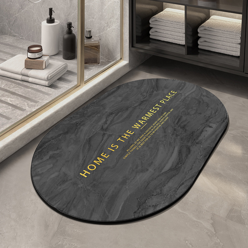 Picture of Diatom mud bathroom absorbent quick-drying marbling floor mat household bathroom wash basin non-slip floor mat