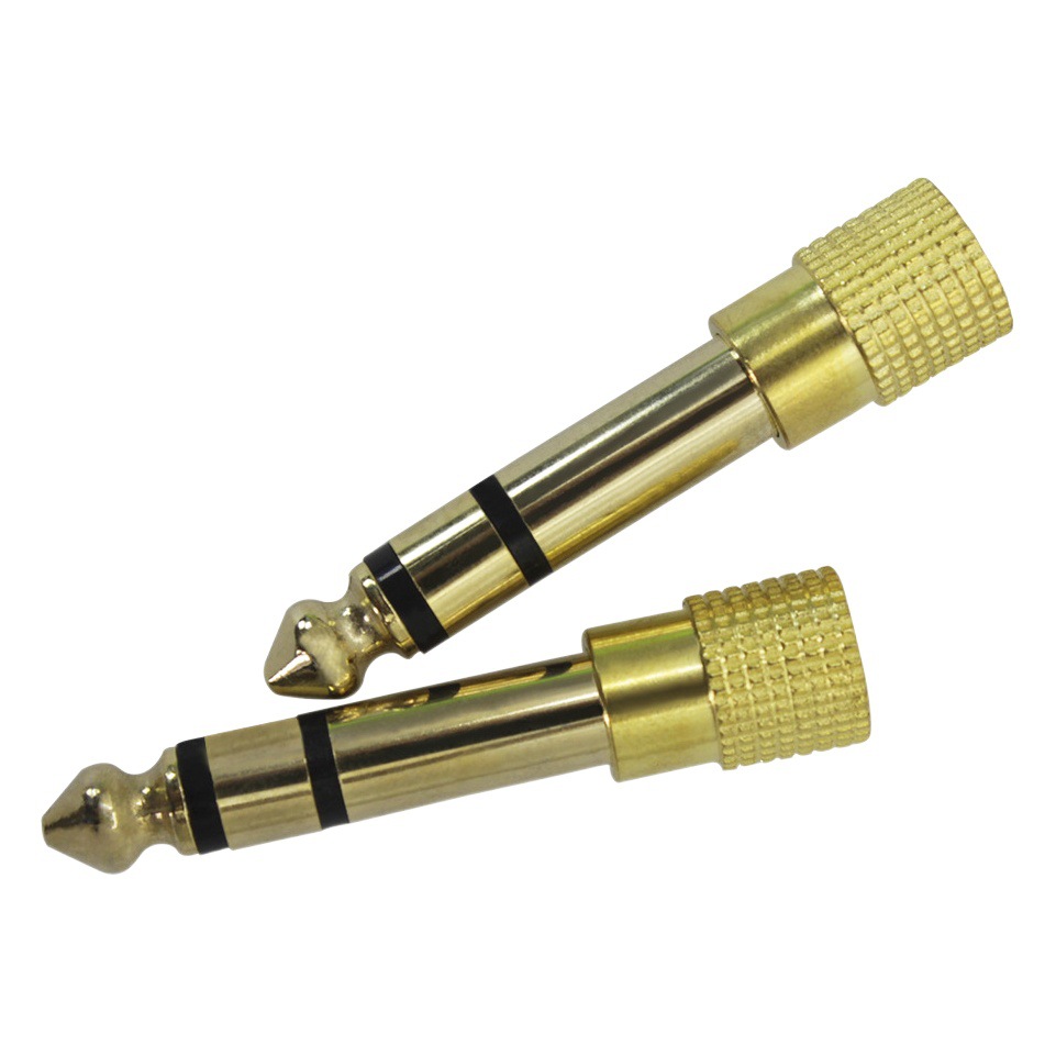 Wholesale headset audio cable adapter 3.5mm to 6.5mm plug microphone audio cable male female adapter