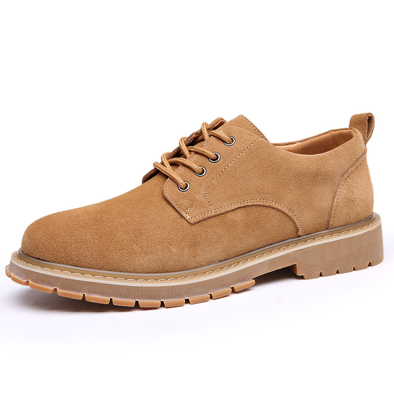 Picture of Cross-Border Autumn and Winter Leather Shoes for Men, Versatile Korean Style Casual Shoes, Trendy British Work Shoes, Tendon Big Toe Suede Men's Shoes
