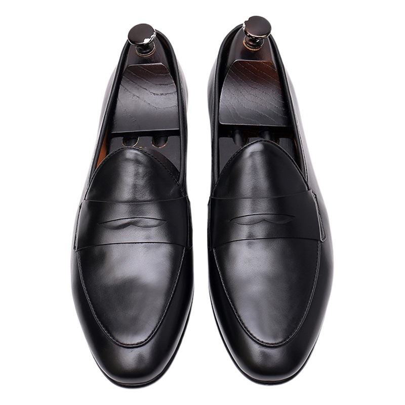 2025 New Men's Shoes Spring and Summer Belgian Loafers Slip-On Casual Leather Shoes Youth Ins Shoes Trendy Business Shoes