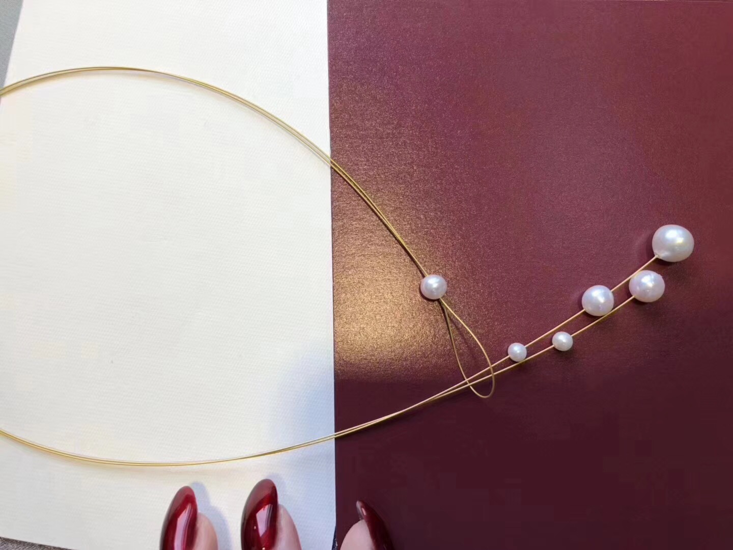 Picture of Factory supply net red fashion freshwater pearl necklace suit women's pearl decoration a generation of hair