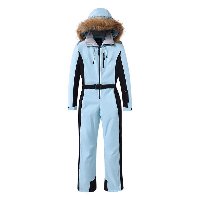 Women's Slim-fit Winter Outdoor Windproof Waterproof Warm-keeping Ski Suit Double-board Ski Suit