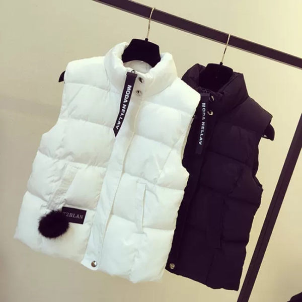 Thickened New Zipper Vest Jacket Women's Cross-Border Winter New Large Size Western Style Loose Sleeveless Vest Jacket