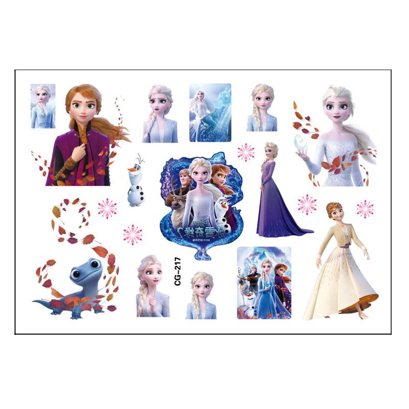 Picture of Frozen Aisha Princess Anna Xuebao Children Tattoo Sticker Birthday Party Tattoo Sticker Water Transfer Sticker