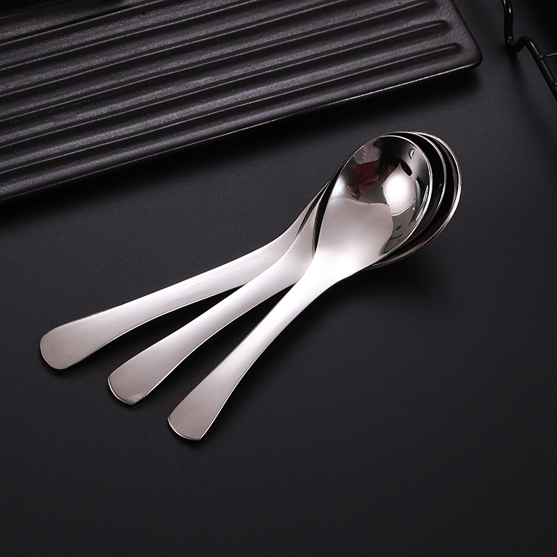 Picture of New Chinoiserie Thickened Stainless Steel Chinoiserie Spoon Stainless Steel Tableware Eating Spoon Small Round Spoon Spoon Palace Spoon
