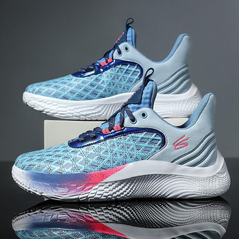 Foreign Trade Large Size Basketball Shoes Men's Shoes Practical Training Sports Shoes Non-Slip Breathable Boots Middle and Older Children Youth Sneakers