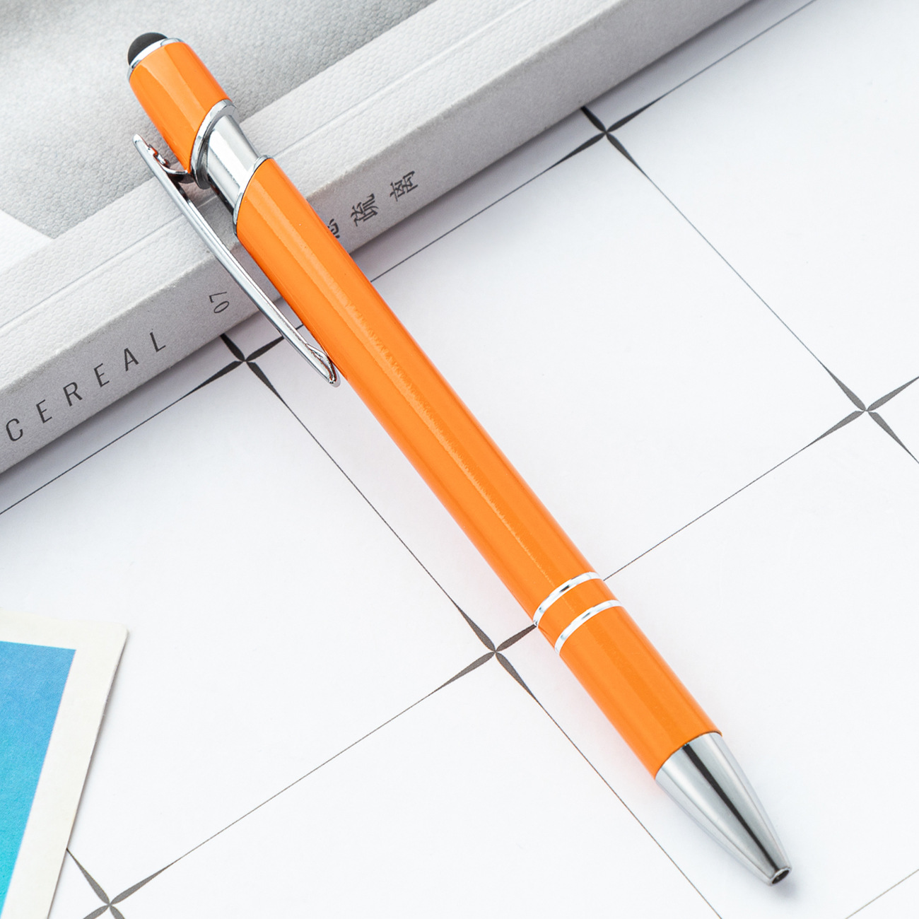 Picture of Spot wholesale touch screen capacitance Pen Press Metal Ballpoint Pen advertising pen printing logo creative beauty pen manufacturers