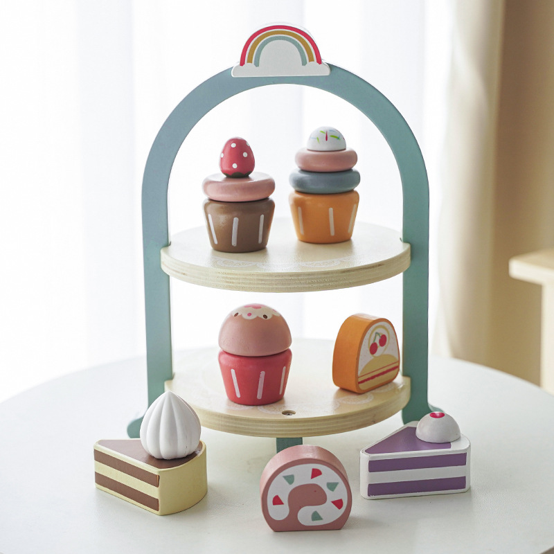 Picture of Cross-border New Products Wooden Children's Play-house Simulation Kitchen Toy Set Cooking Rice Cooking Kindergarten Interactive Toys