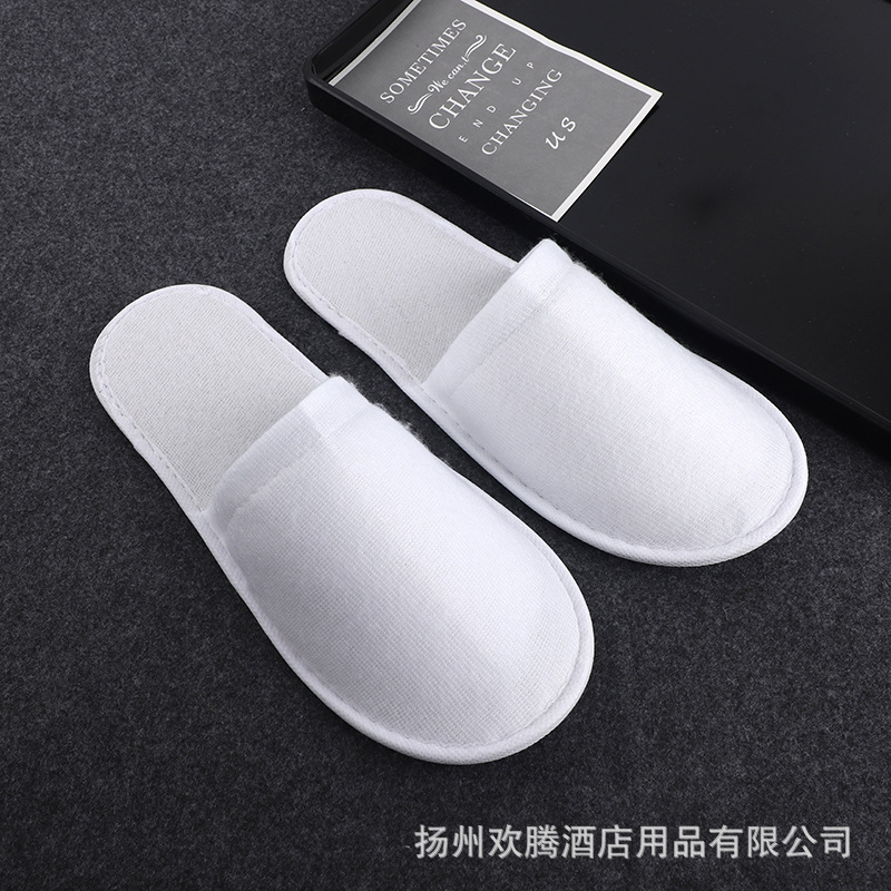 Picture of Hotel disposable slippers encrypted plush household hospitality slippers hotel homestay manufacturers supply