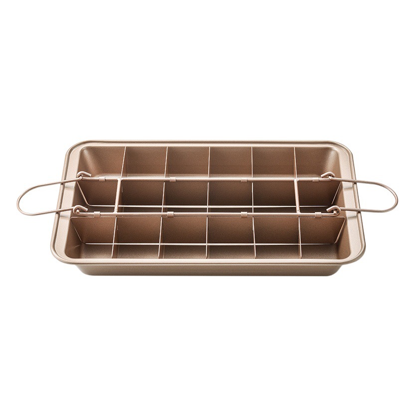 Spot Solid Bottom Brownie Baking Pan Square Bread Non-Stick Cake Mold Thickeneded Solid Bottom Baking Tool Set