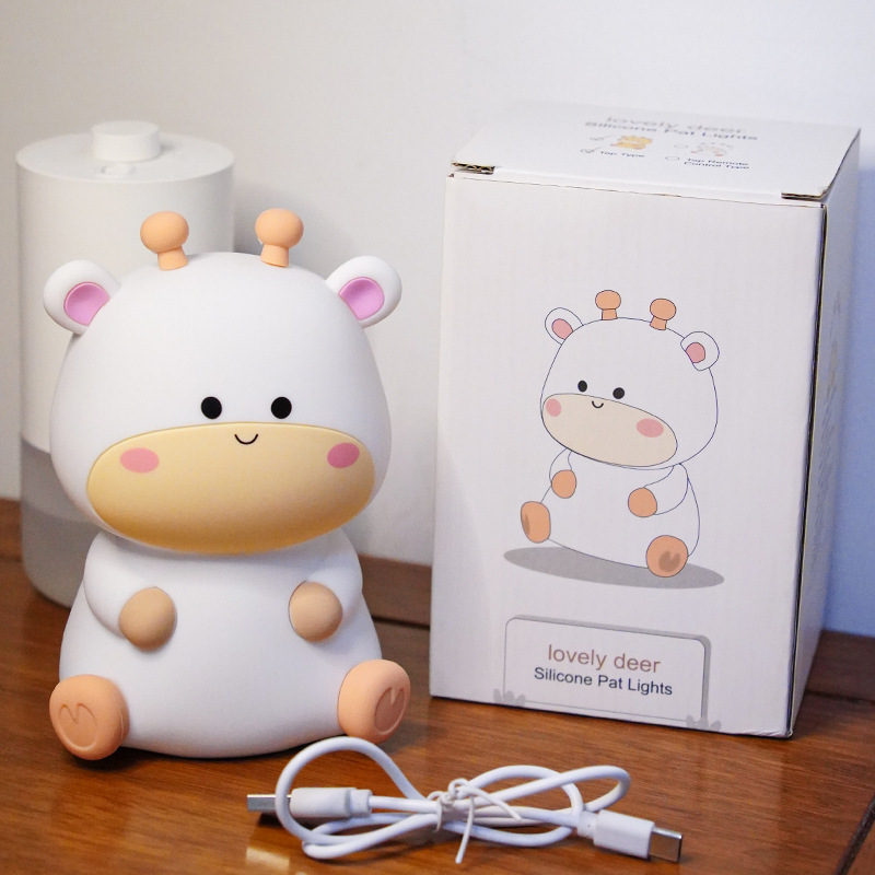 Picture of Unicorn Silicone Night Light Colorful Clap Atmosphere Light USB Charging Night Light Bedside Sleeping Light Clap Light