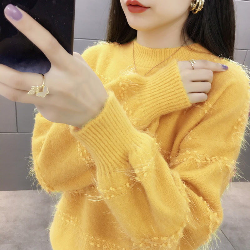Picture of Sweater women's winter inner wear 2024 New bottoming shirt autumn and winter popular loose lazy style outer wear western style top
