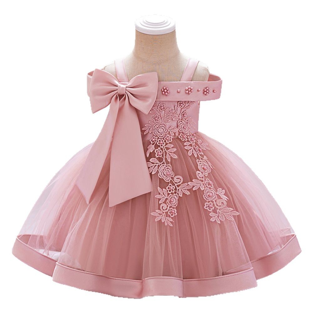 Picture of Amazon New Children's Dress Girls' Birthday Dress Stage Performance Princess Dress Mesh Embroidered Tutu Dress Sisters