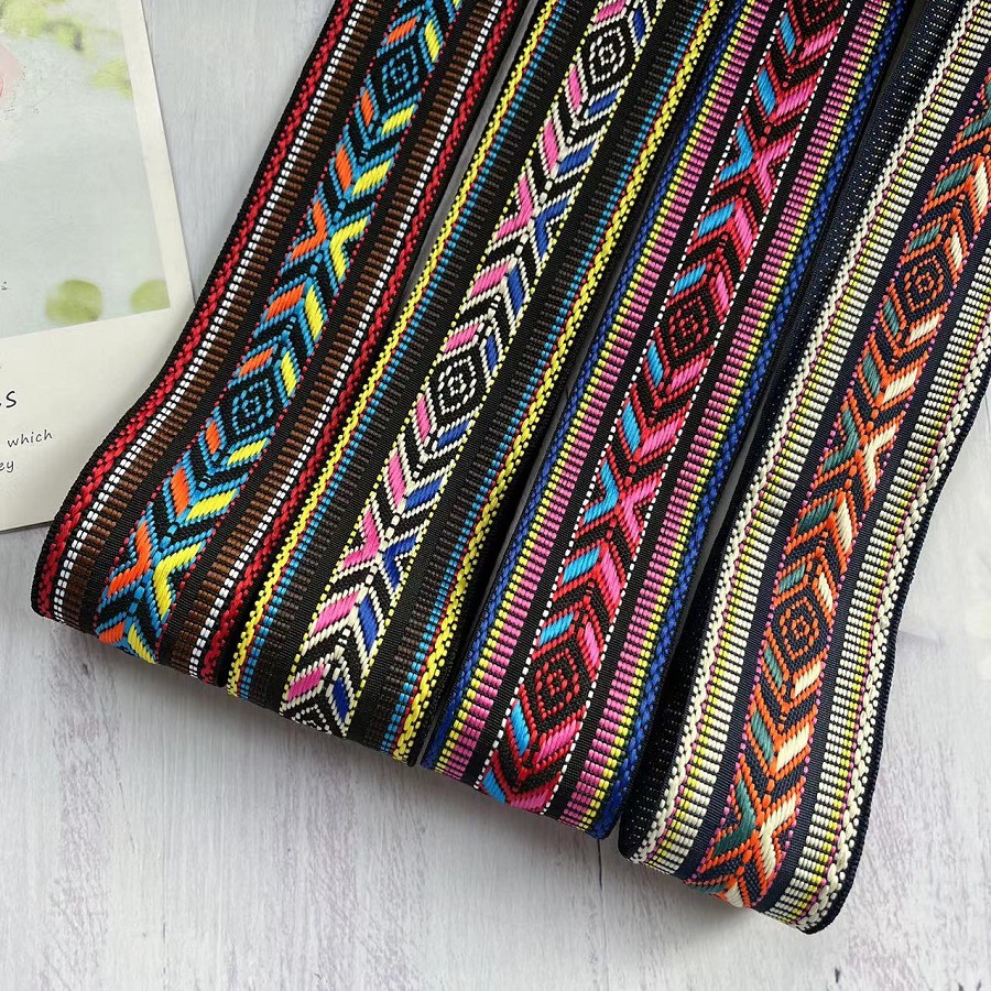 National Jacquard Ribbon Geometry Garment Bag Accessories AH-2835 Width 5CM
