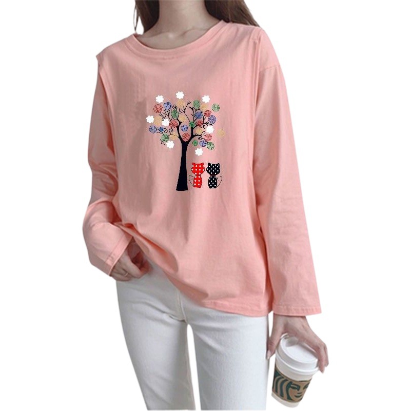 Out wear nursing clothes spring and autumn clothes nursing maternity clothes confinement clothes top long sleeve outside home wear loose T-shirt autumn
