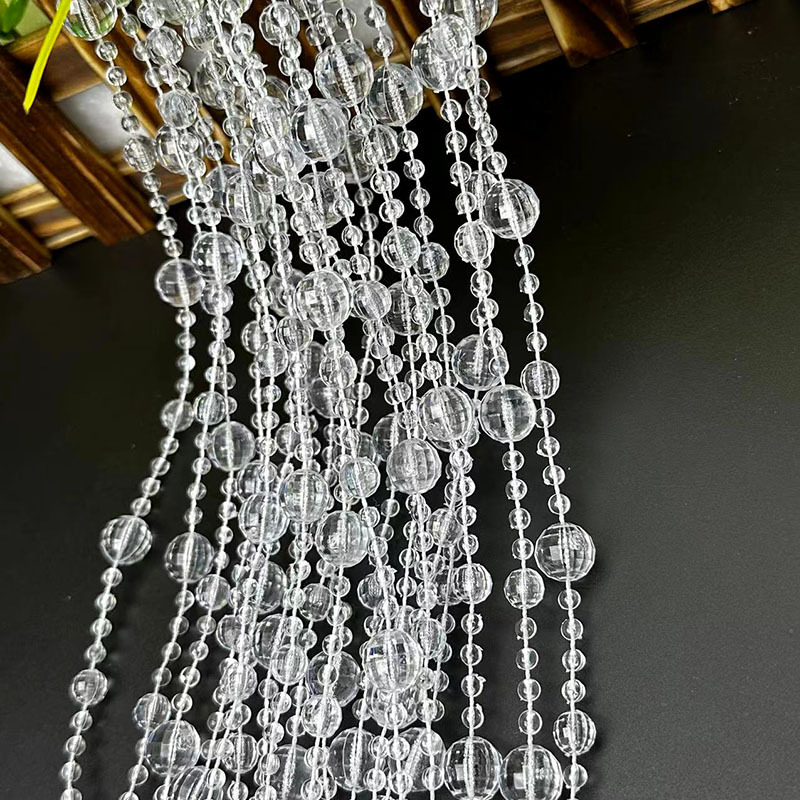 Picture of Acrylic bead curtain line curtain wedding road lead crystal string wedding scene stage ceiling decoration diy door curtain partition