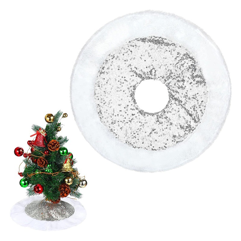 Foreign trade new sequined frayed stitching Christmas tree skirt holiday decoration small tree skirt