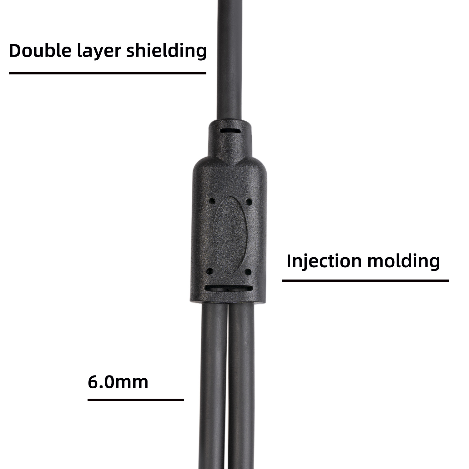 Picture of 0.5 m Shielded Wire Metal Head Three Core Balance Carnong One Rotary Two Mother XLR One Tow Two Mixer Audio Line