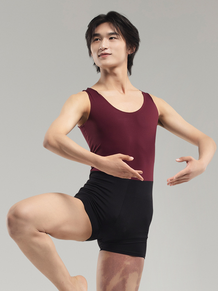 Yiling Dance Men's Ballet Practice Suit Children's Dance Suit Boys' Siaman Vest Gymnastics Training Suit