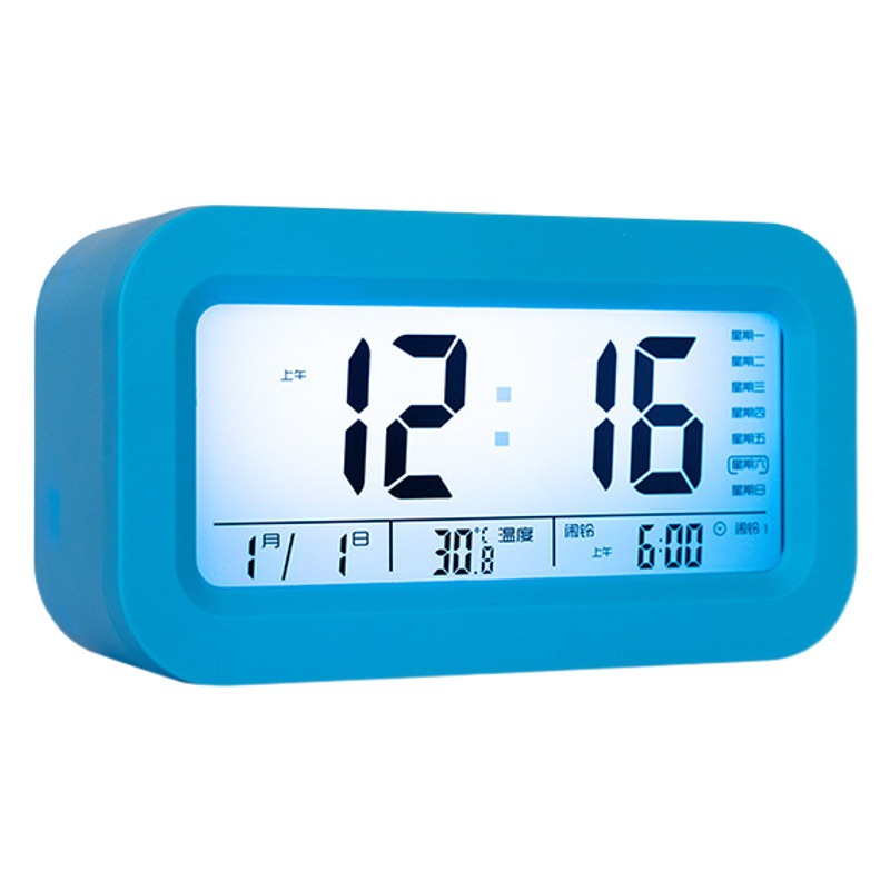 Touch charging small alarm clock three sets of alarm sound time sensitive electronic alarm creative gift alarm clock smart clock