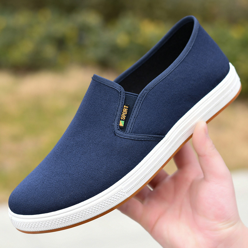 Low Men's Cloth Shoes 2023 Autumn Old Beijing Cloth Shoes Men's Casual Shoes Slip-on Canvas Shoes Factory Outlet