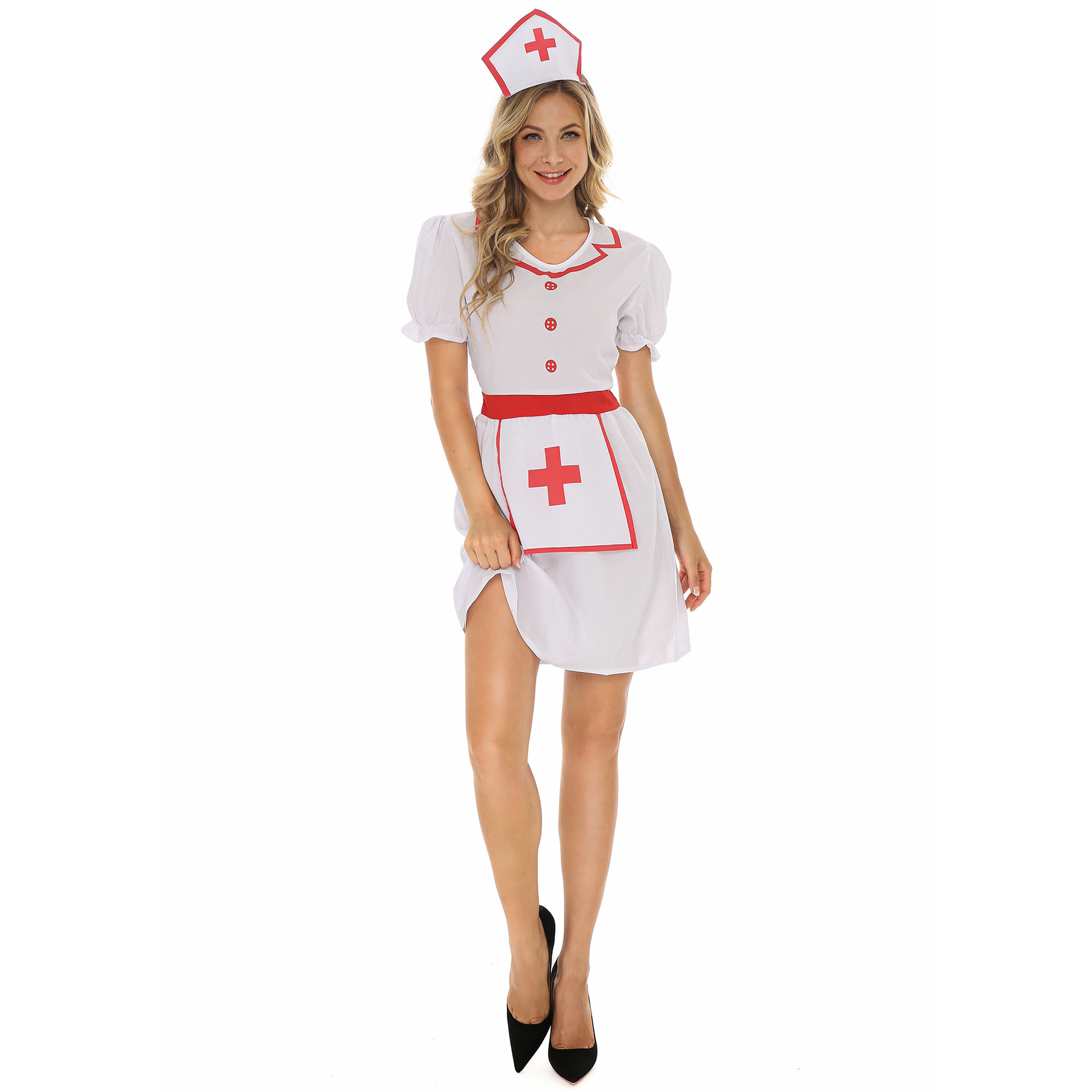 Picture of M-XL sexy nurse costume Halloween party COS female nurse uniform role play stage performance clothing