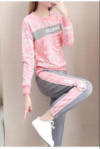 Picture of Casual Sports Suit Women's Autumn 2022 Winter New Fashionable Casual Korean Style Fashionable Loose Student Long Sleeve Two-piece Suit