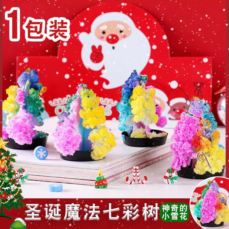 Picture of Magic Christmas Tree Paper Tree Blossoms Long Snowflakes Magic Watering Growth Crystallization Colorful Christmas Gifts