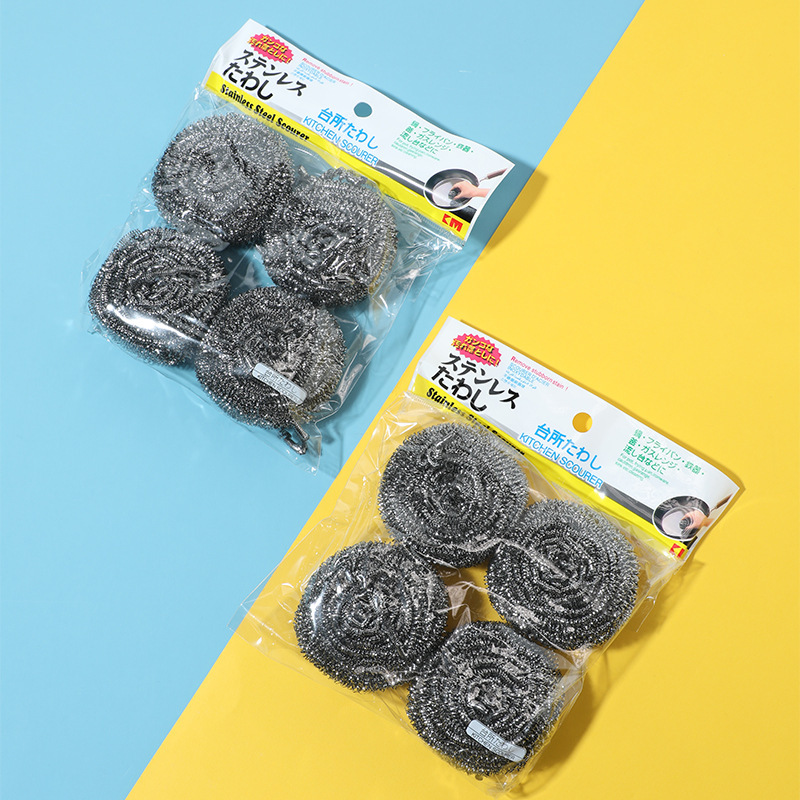 Picture of Stainless steel wire ball household rust-free kitchen artifact wire ball dishwashing brush pot cleaning ball wholesale