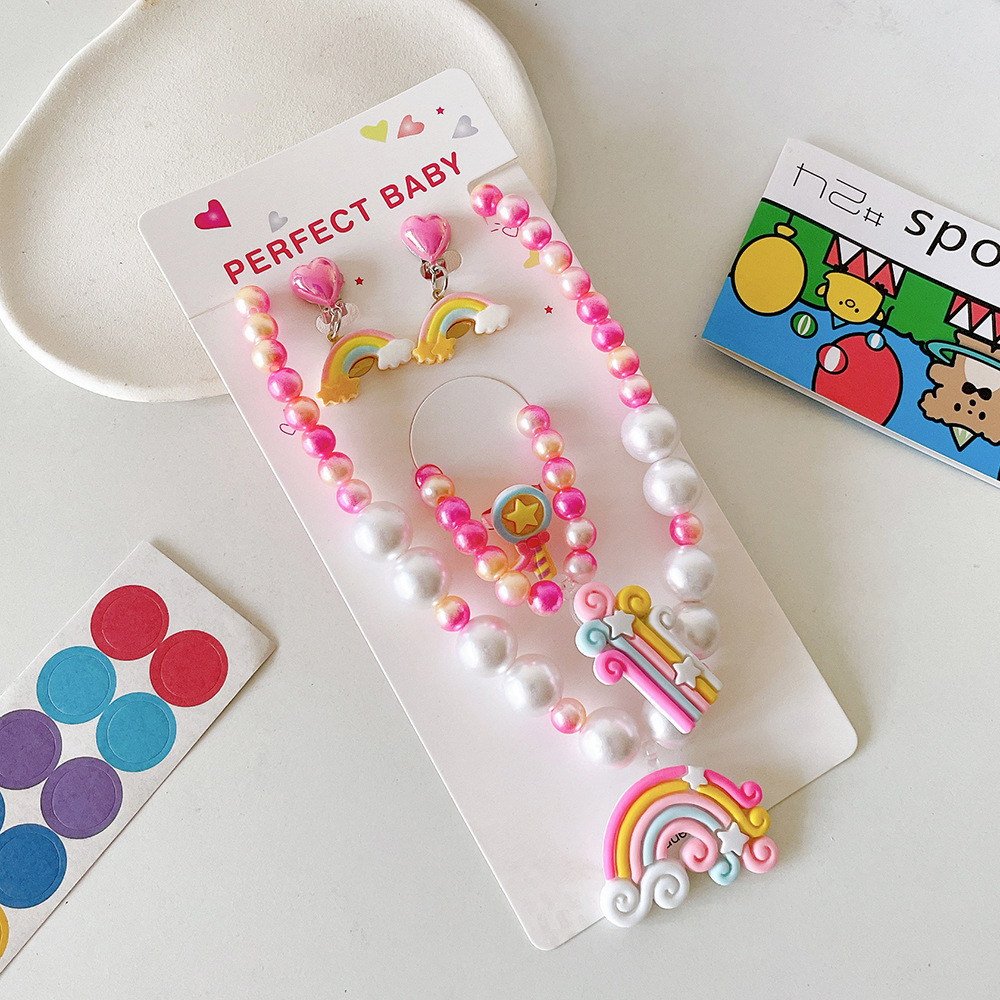 Picture of Amazon New Kidsren's Necklace Unicorn Bead Set DIY Kidsren's Jewelry Girls Ring Necklace Wholesale