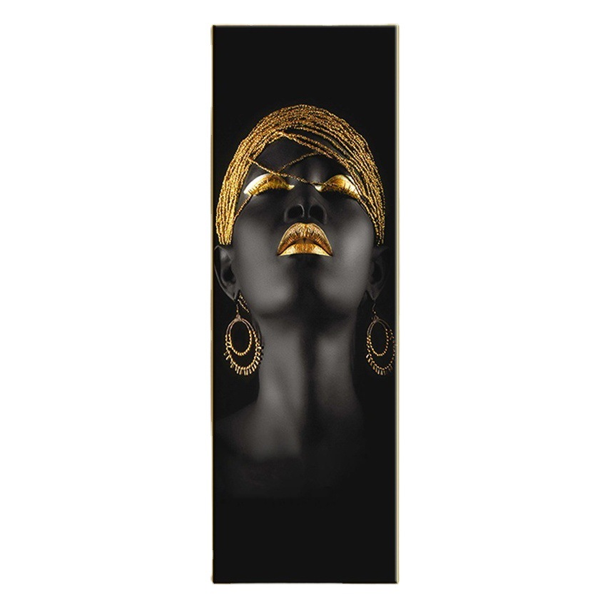 Women Holding Gold Jewelry Wall Art Canvas Painting Poster Sofa Background Wall Decoration Hanging Painting Core