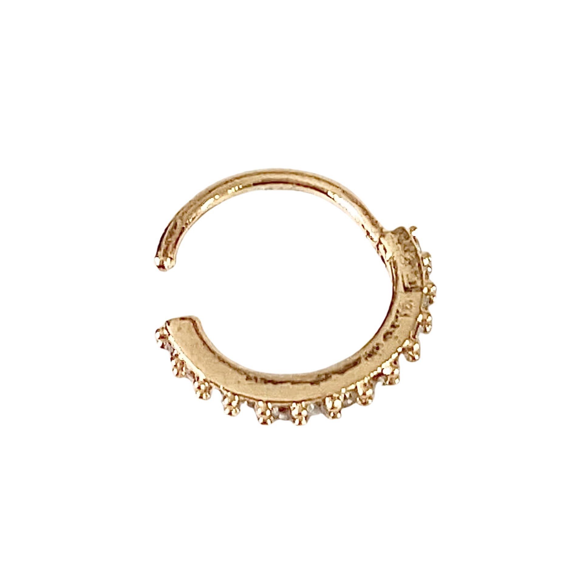 Picture of Cross-border Accessories Heart-shaped Zircon Flower Copper Nose Decoration False Nose Ring Earrings Women's Fresh Ins Style High-end Jewelry